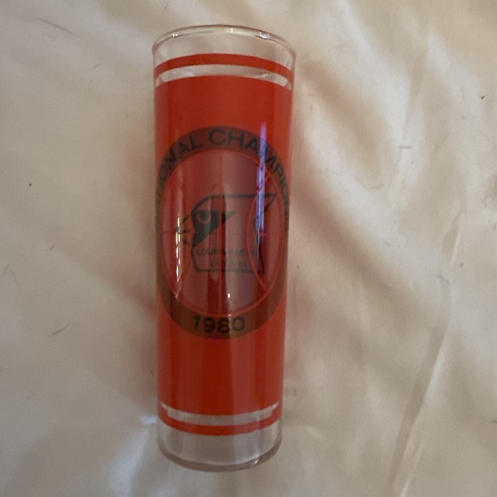 University of Louisville 1980 National Champions Drinking Glass UCLA Basketball